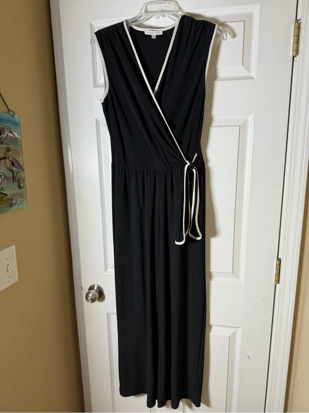 Annalee + Hope Black Jumpsuit with White Trim - Picture 1 of 4